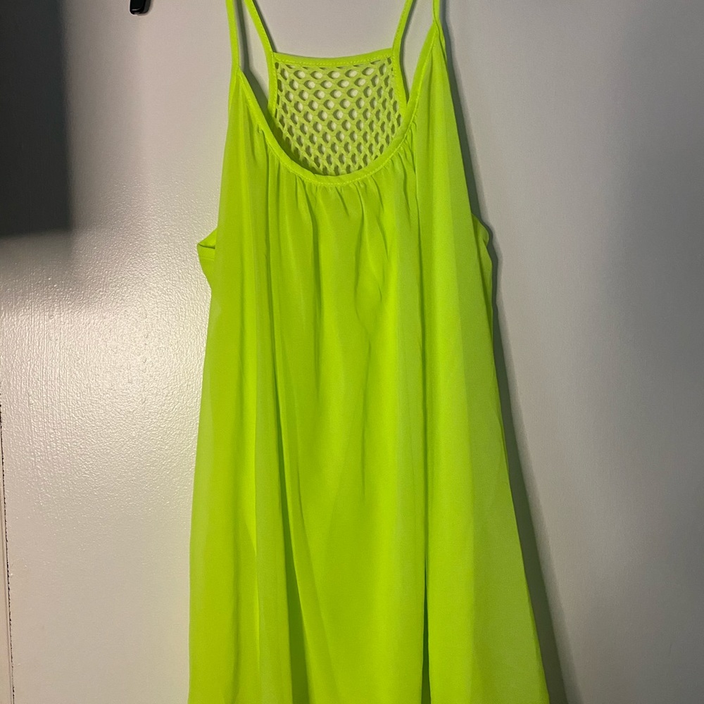 Neon green dress